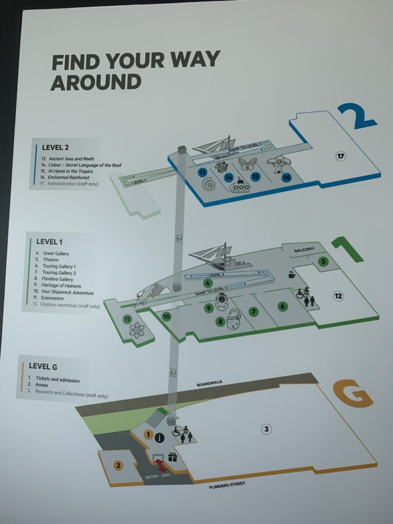 ミュージアム館内の地図